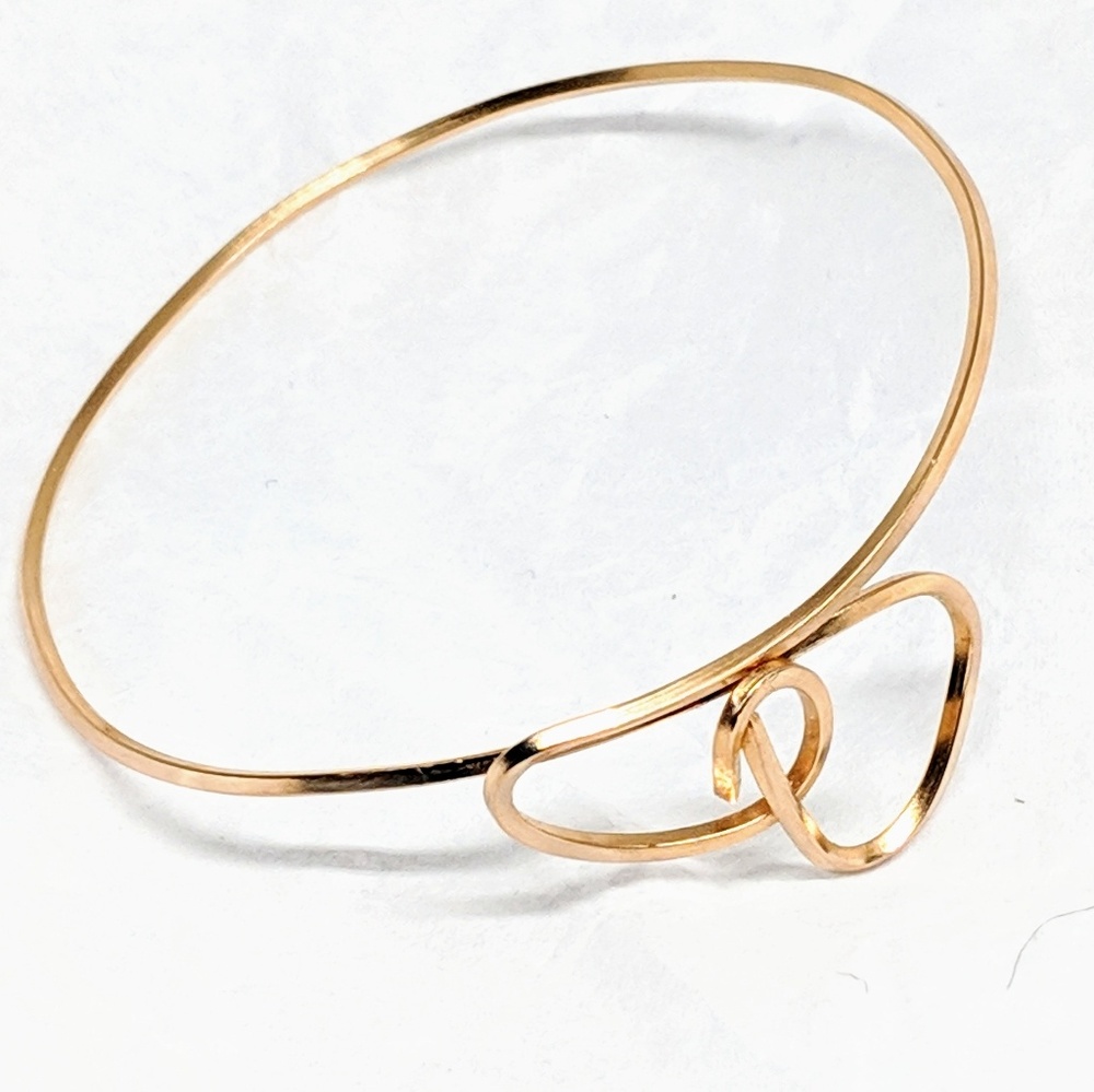 Minimalist Handcrafted Bronze Thin Bangle Bracelet